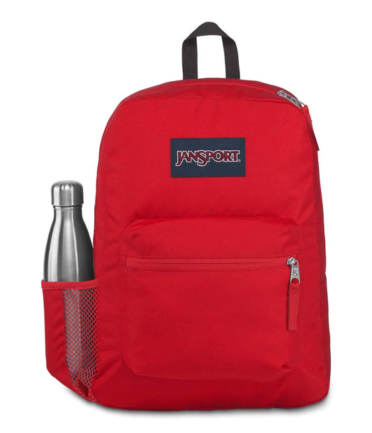 JanSport Cross Town Backpack 17" x 12.5" x 6" - Simple Bag for Everyone with 1 Main Compartment, Front Utility Pocket - Premium Class Accessories - Red Tape