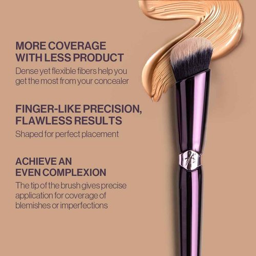 Anisa Beauty Angled Concealer Brush | Precision Application for Seamless Concealer Coverage | Vegan, Cruelty-Free, and Sustainably Made | Ideal for Under Eyes and Targeted Areas |Soft, Synthetic Fiber