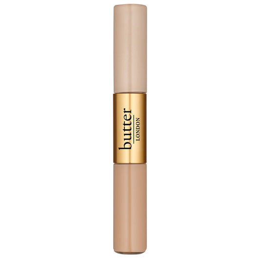 butter LONDON LumiMatte 2-in-1 Concealer & Brightening Duo, Under-Eye Brightener, Light to Medium Coverage, Lightweight Formula, Cruelty-Free, Oil Free- Medium