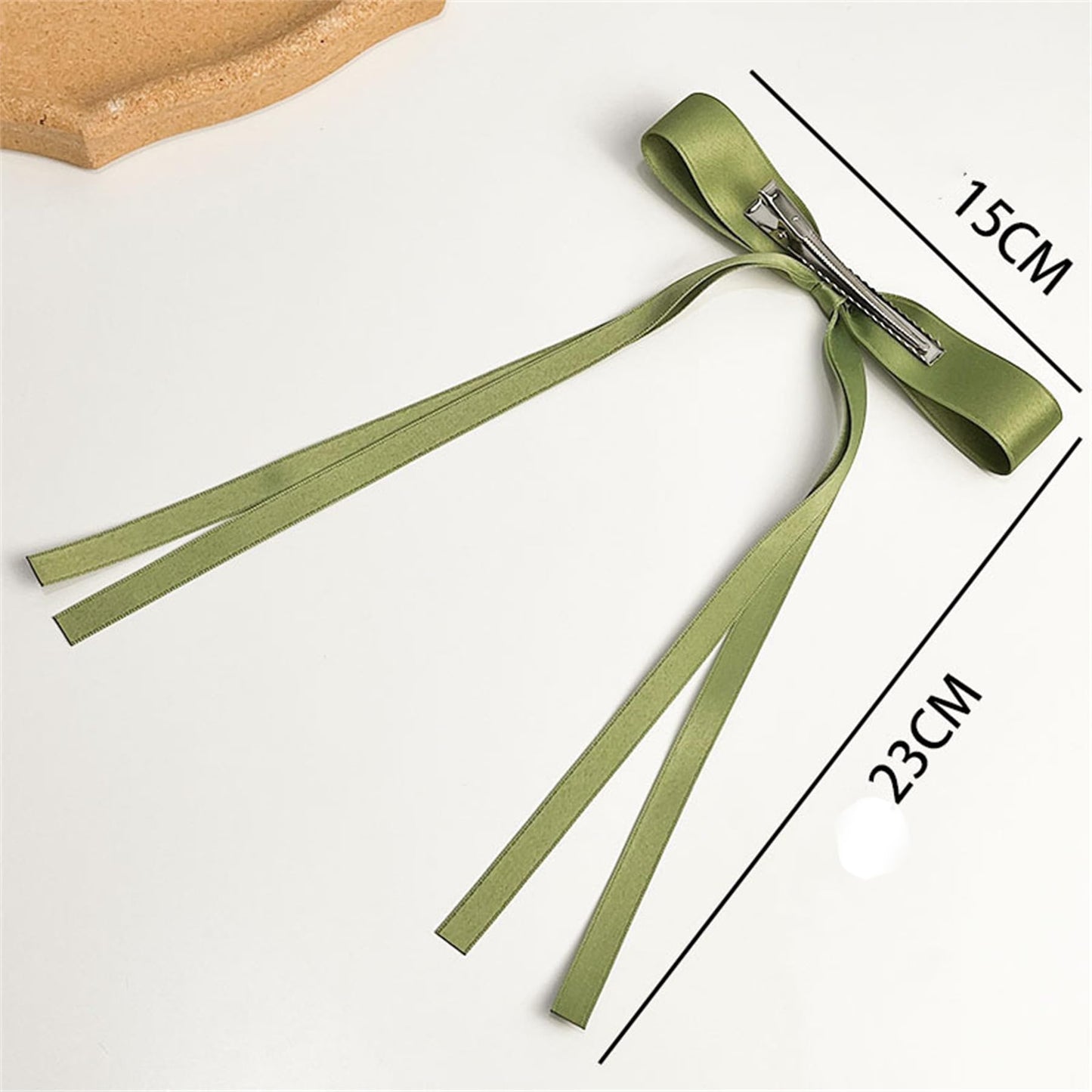 4Pcs Hair Accessories with Long Tassels: Bowknot Ponytail Holders for Women, Girls, Toddlers, Teens, Kids (Black + Beige)