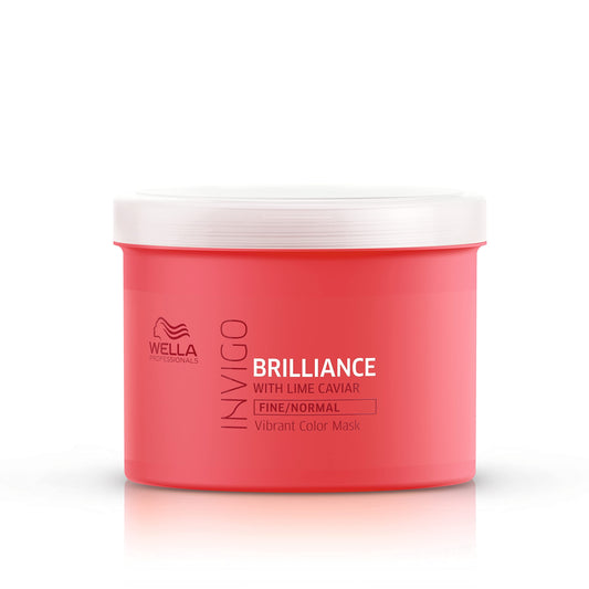 Wella Professionals Invigo Brilliance Hair Mask for Fine/Normal Colored Hair| Conditioning Treatment| Color Vibrancy Mask| 16.9 Fl Oz