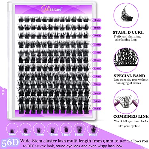 DIY Cluster Lash Extension Kit with Bond & Seal – 144pcs