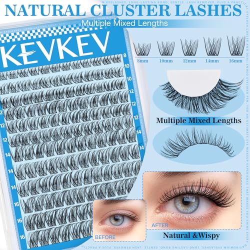 Natural Wispy Lash Clusters - Ultra-Thin Band 8-16mm