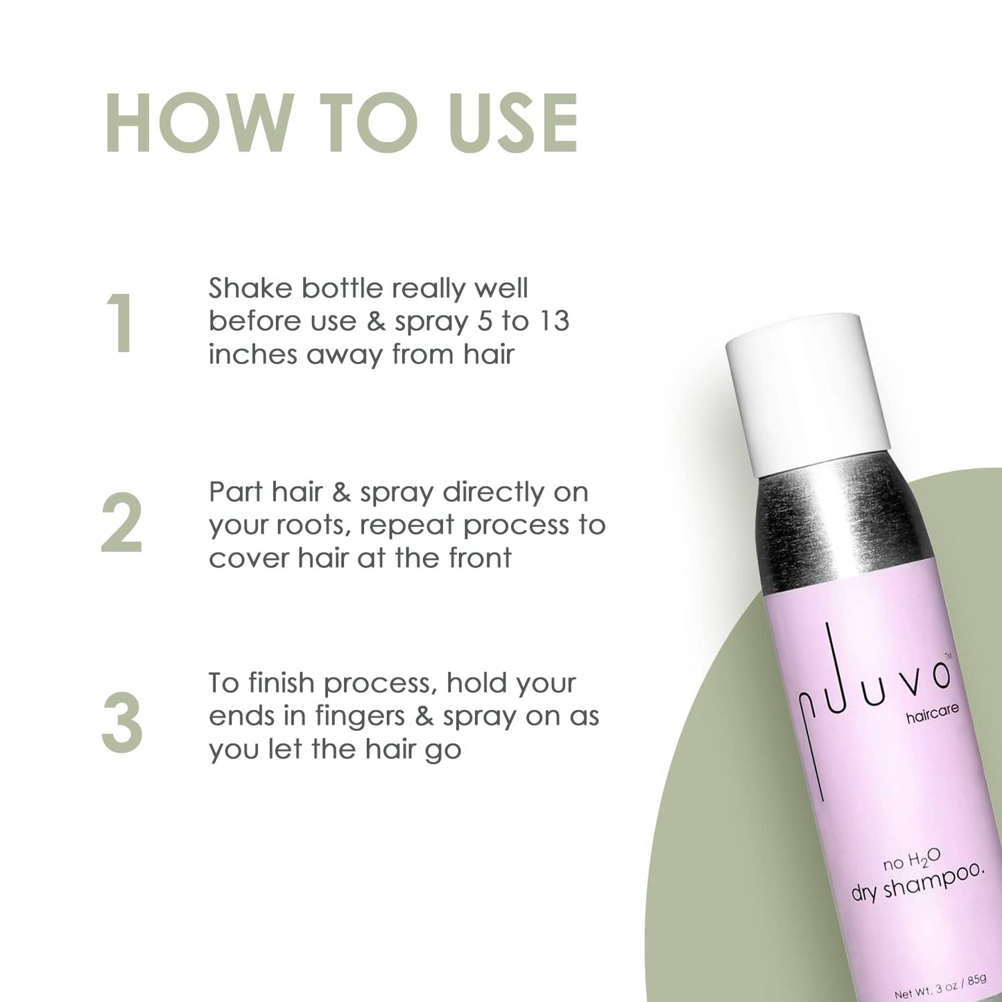 Nuuvo Haircare Unisex Dry Shampoo - 3oz, Waterless Instant Hair Refresh & Cleanse, Salon-Quality Volumizing Dry Shampoo for all Hair Types.