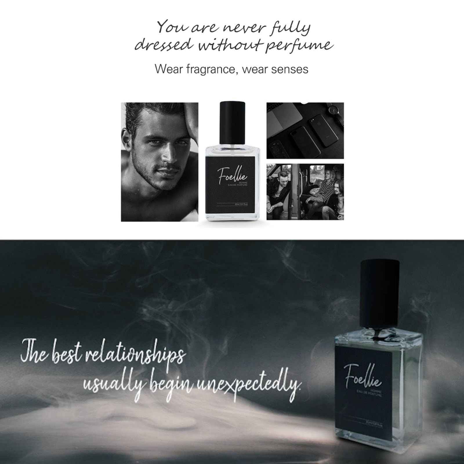 Foellie Homme Eau de Perfume, Eau de Parfum for Men 30ml 1.01oz