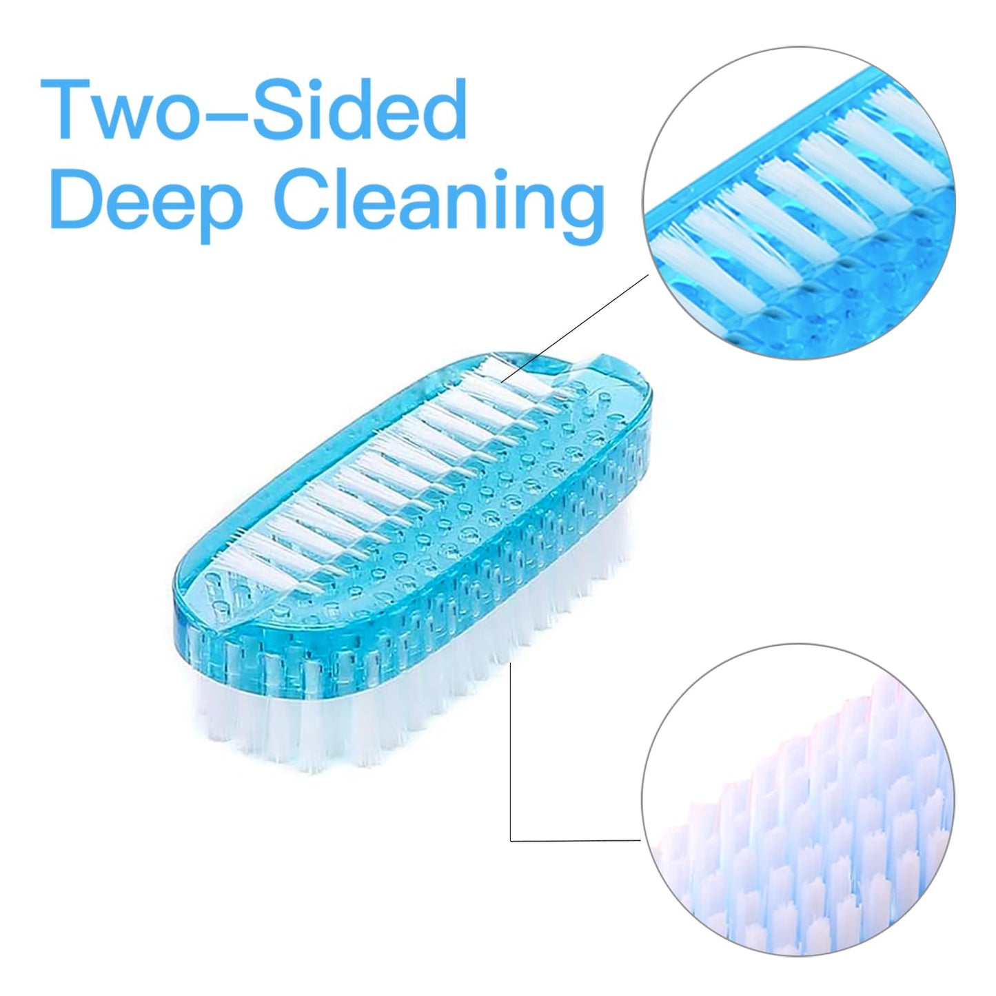 Nail Brush for Cleaning Fingernails Two Sided Hand Fingernail Scrub Brush Soft Stiff Bristles Nails Toes Scrubber for Men Women Kids,4 PCS