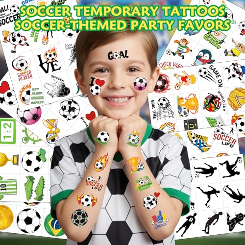 96PCS Soccer Temporary Tattoos for Kids - Party Favors