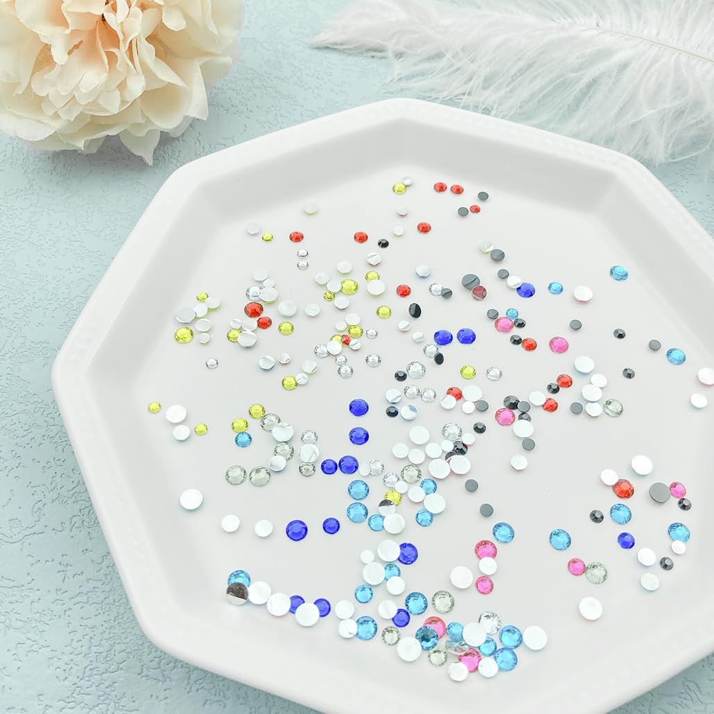 Mulutoo 18000Pcs Resin Flatback Rhinestone 3mm 4mm 5mm Resin Non Hotfix Rhinestones for Nails, Tumblers, Mugs, Bottles, Craft Decoration, Loose Bling Glitter Diamond Stone(106 - Red)