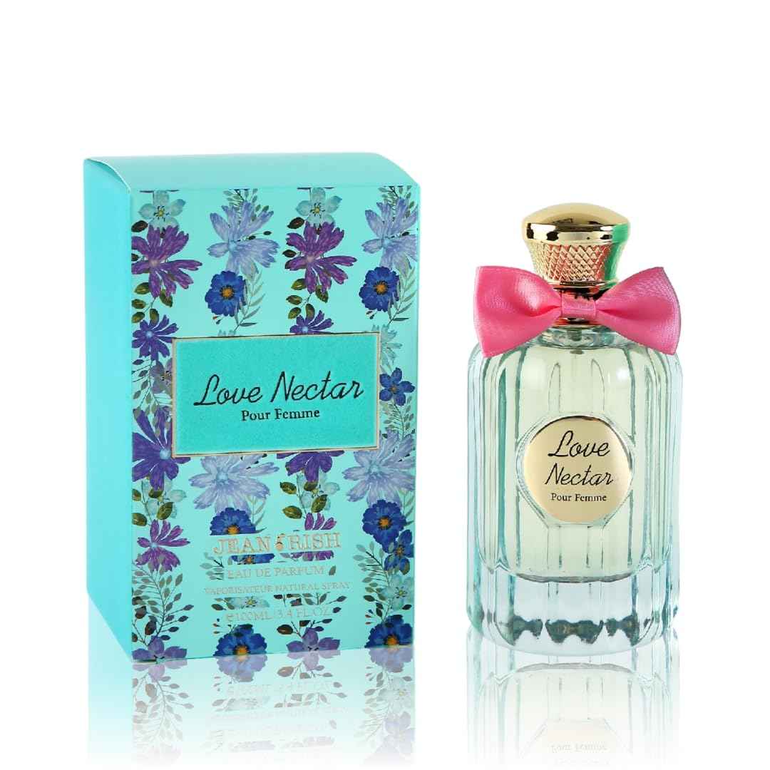 Jean Rish Love Nectar Eau De Parfum for Women (3.4 Fl Oz / 100ml) with Black Currant, Jasmine & Vanilla Notes - Long Lasting and Luxury Fragrance, Made in USA