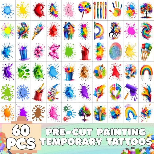 Painting Temporary Tattoos | Art Party Favors & Birthday Decorations