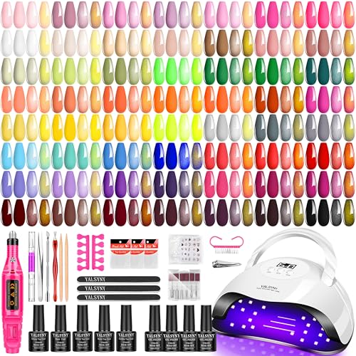 Gel Nail Polish Kit with UV Lamp & Drill - 55 Colors Starter Manicure Set