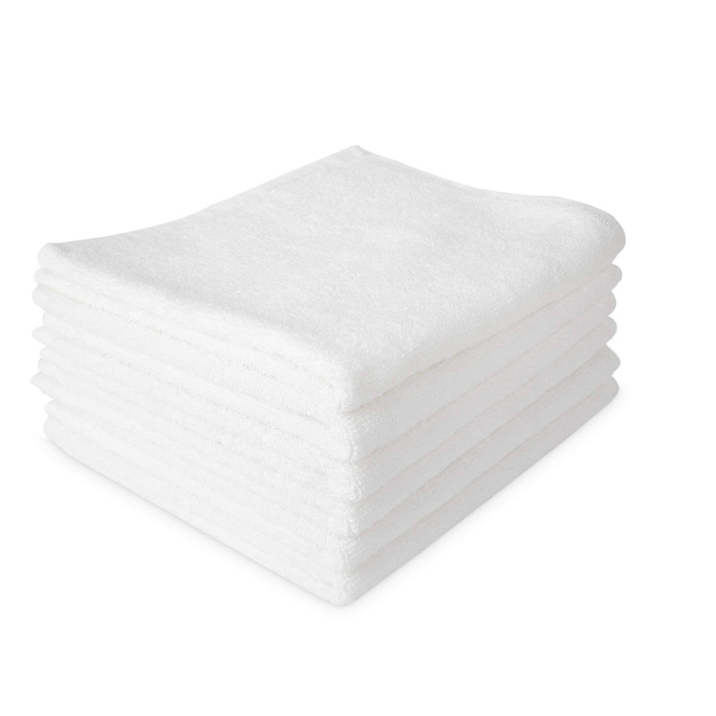 RosenSoft Oversized Wash Clothes-16x14 in Extra Large Wash Cloths for Body and Face, Hand Gym Spa- Fingertip Towels for Bathroom, Bath Towel Set (White, 6)