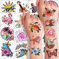 108 PCS Glitter Hawaiian Tattoos – Waterproof Summer Party Fun