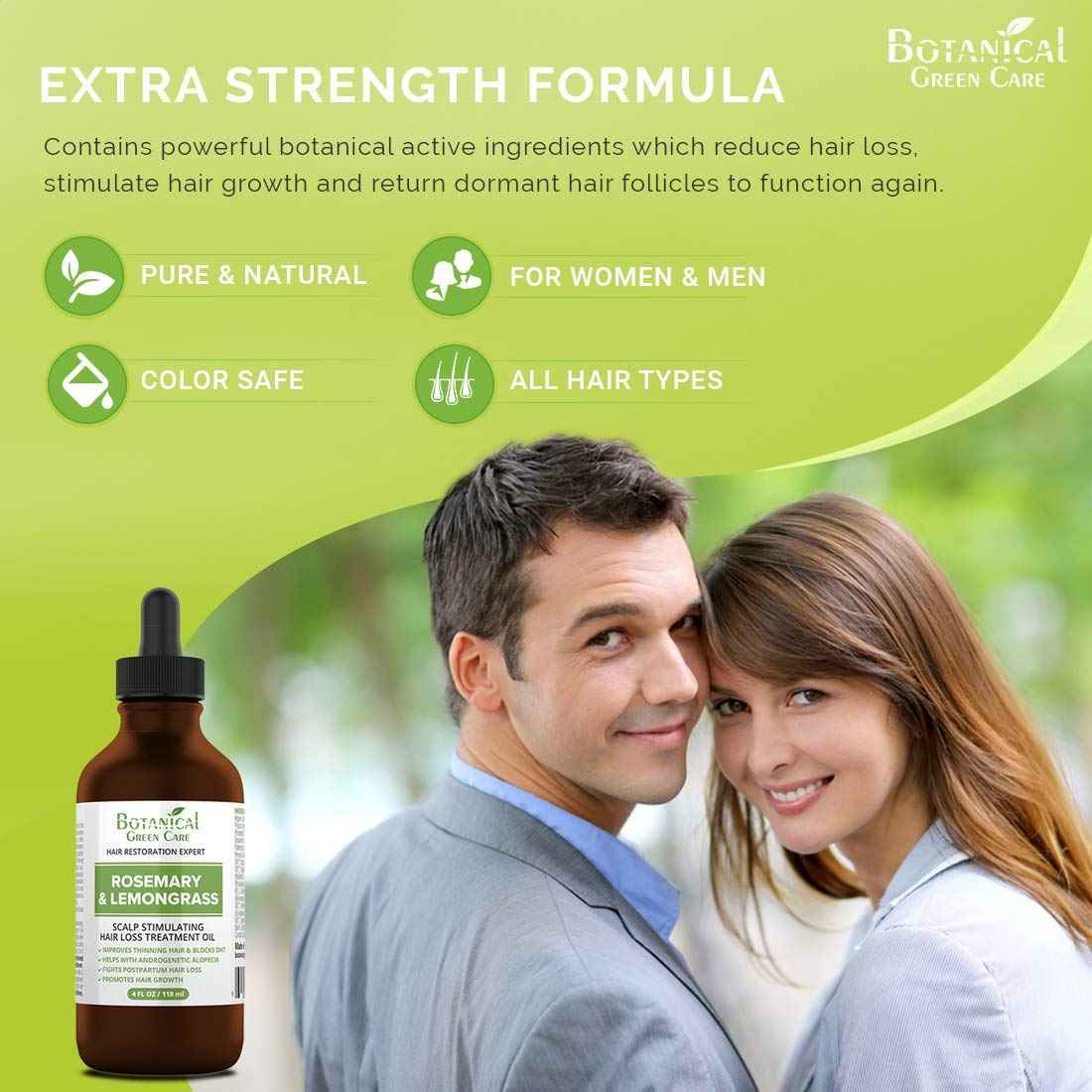 Rosemary & Lemongrass Hair Oil, Rosemary Oil for Women and Men, Hair Growth Serum. Made in USA