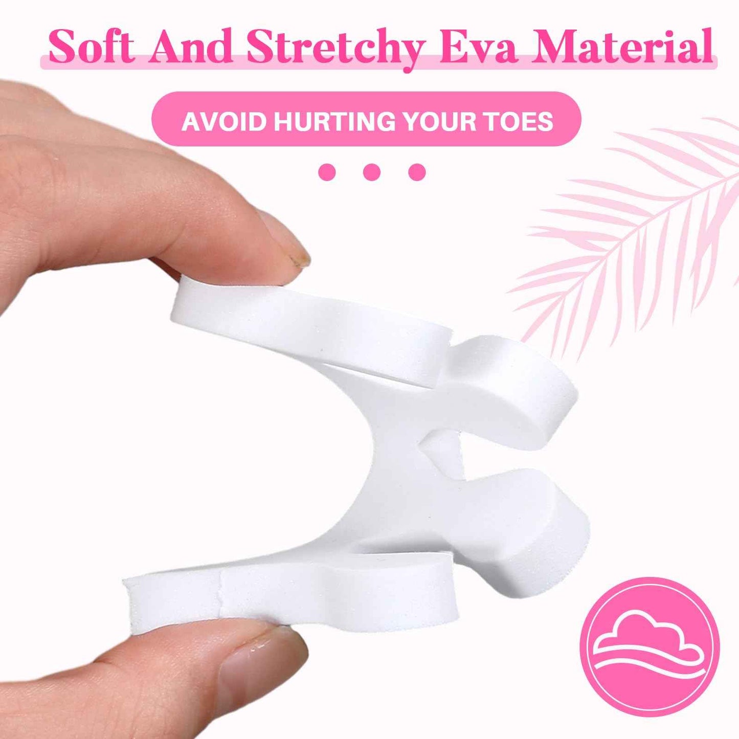 Mumufy 500 Pcs (250 Pairs) Sponge Toe Separators Pedicure Tool Kit Soft Toe Spacers for Pedicures Spreaders Finger Dividers for Women Men Feet Nail Manicure Toenails Art Painting Polish Spa(White)