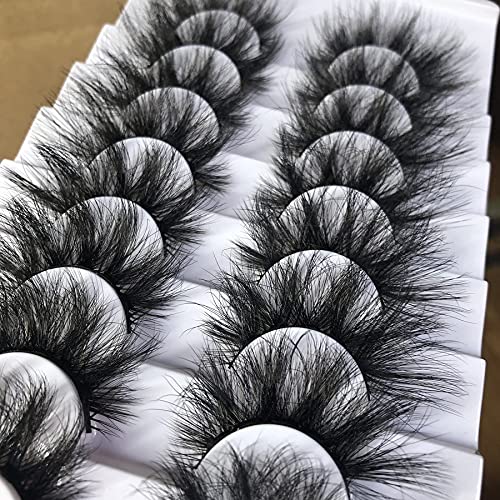 20mm Wispy Faux Mink False Eyelashes - 8 Pairs Dramatic Volume