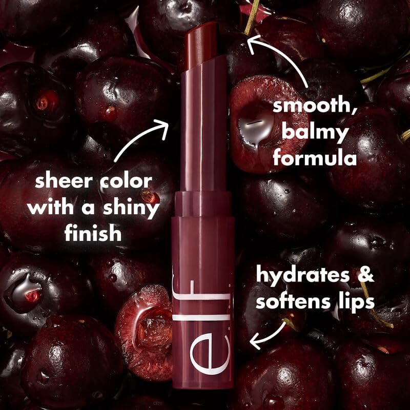 e.l.f. Sheer Slick Lipstick Black Cherry – Hydrating Shiny Finish