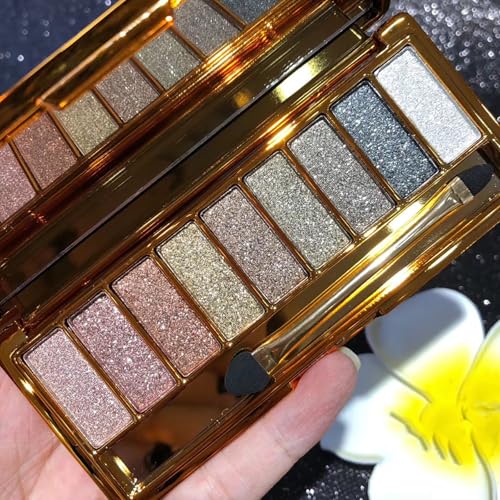 Glitter Eyeshadow Palette 9 Colors Highly Pigmented Waterproof