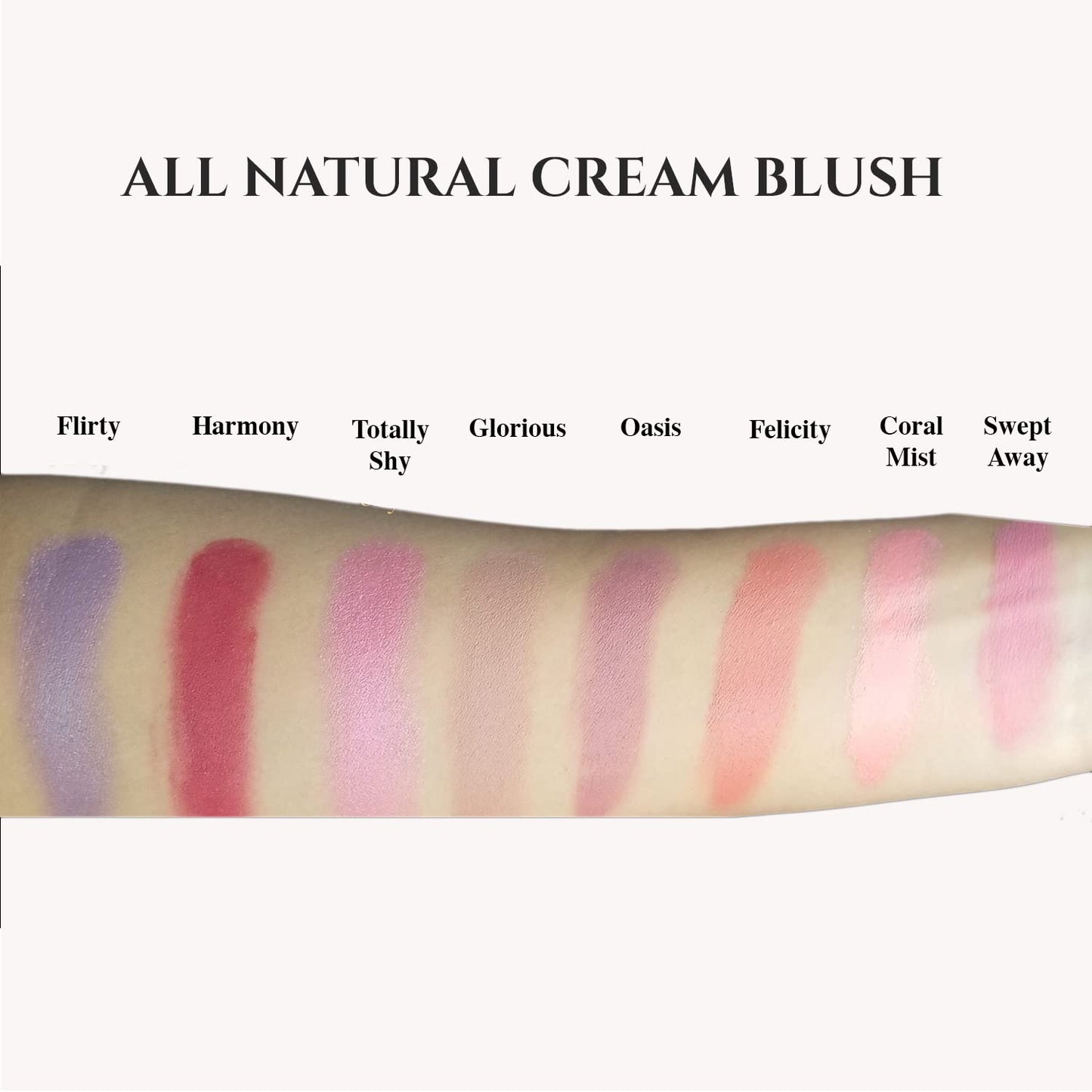 All Natural Cream Blush for Lip & Cheek Makeup Contouring, Harmony