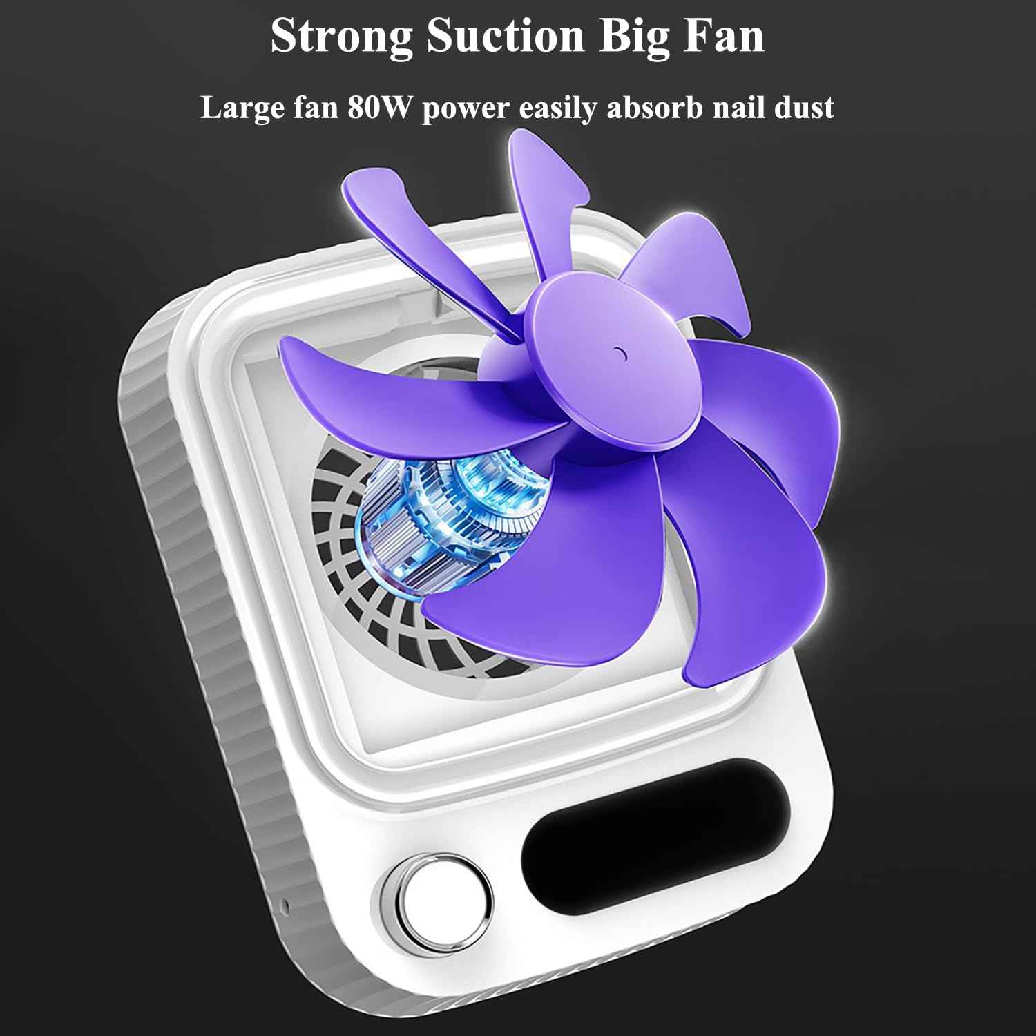 Winb Nail Dust Collector with Vacuum Fan - Professional Dust Extractor for Nail Tech, Powerful Suction & Ultra-Quiet | for Acrylic Nail Polishing