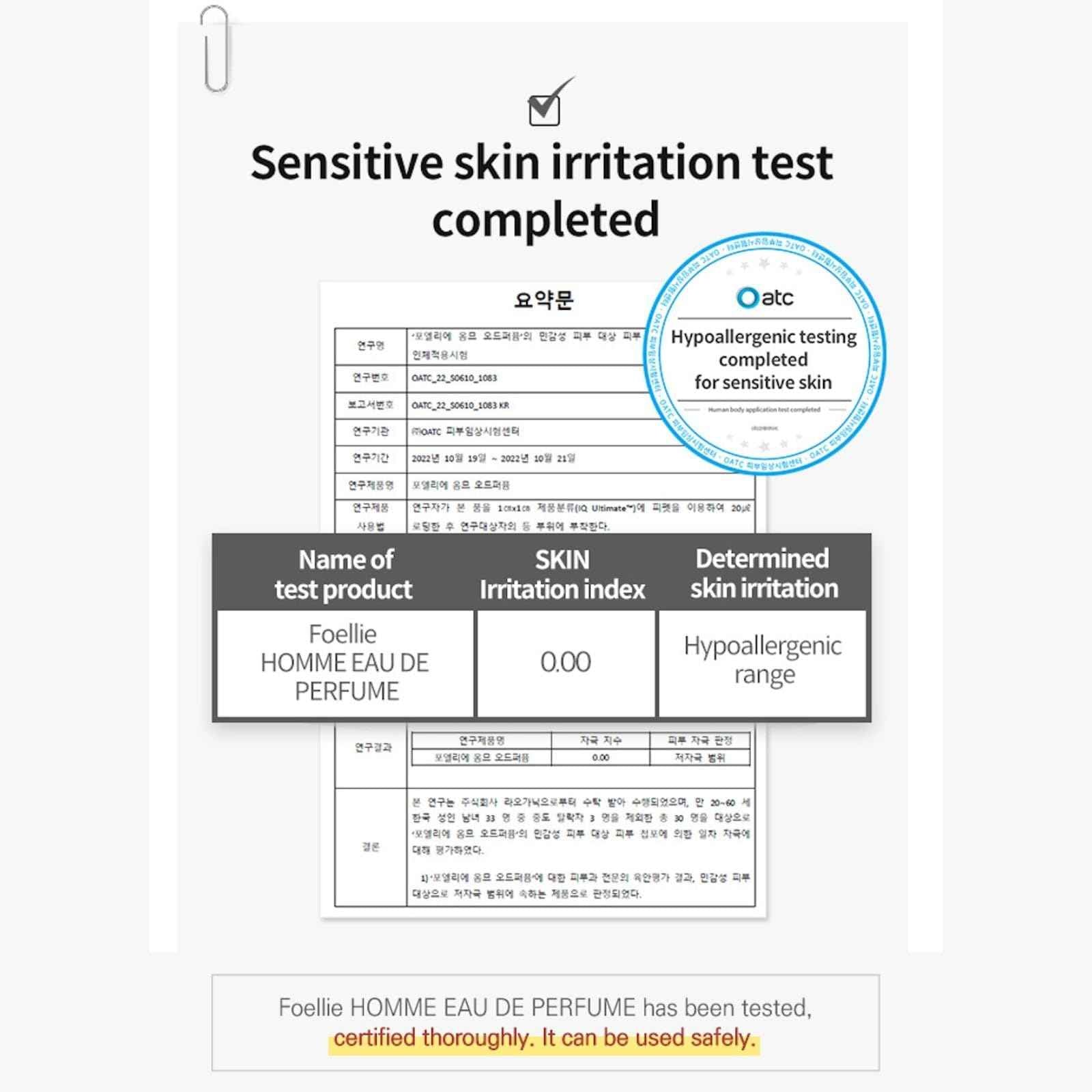 Foellie Homme Eau de Perfume, Eau de Parfum for Men 30ml 1.01oz