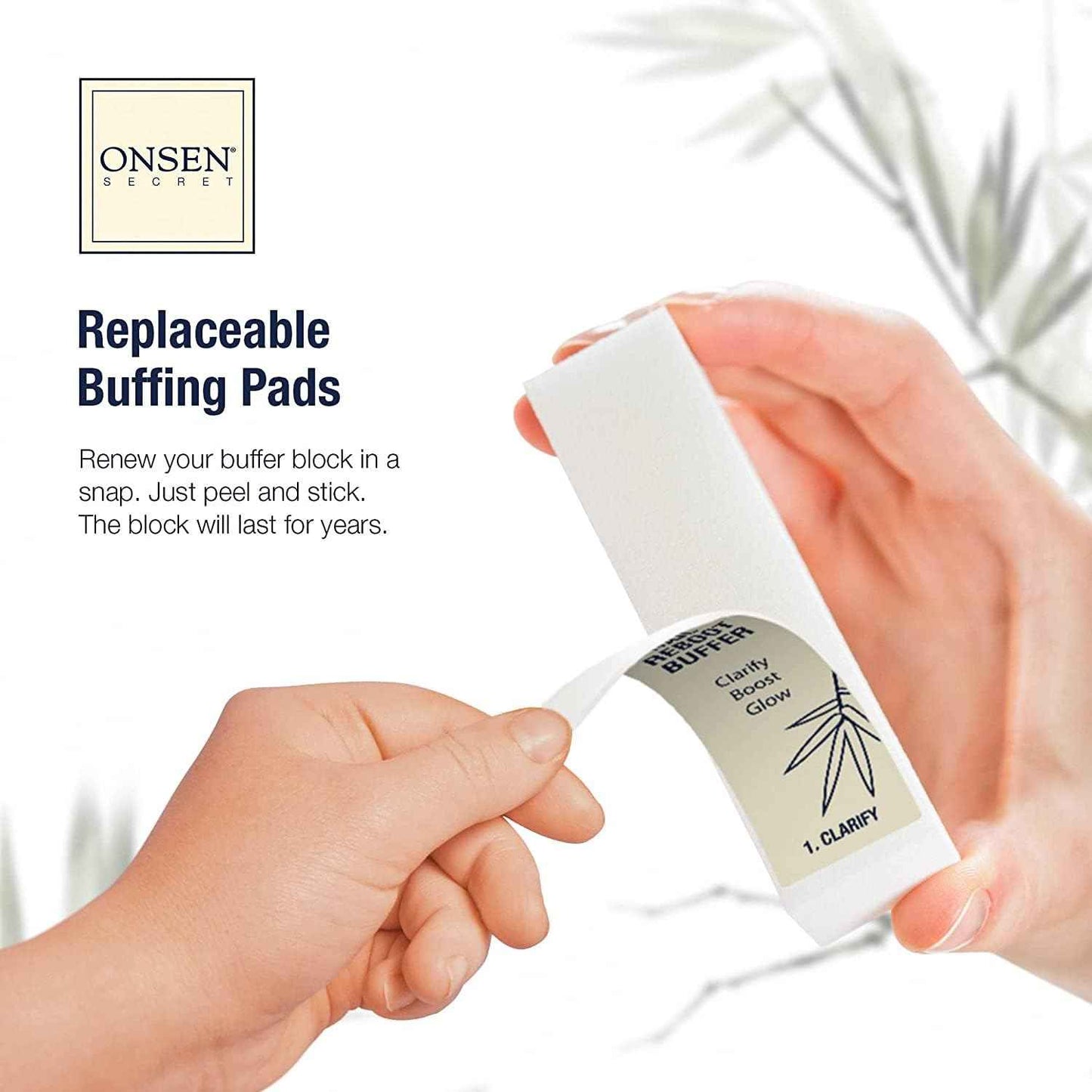 Onsen Secret Complete Nail Reboot Kit w/Cuticle Oil 10ml, Nail File 120/180 Grit Double Sided, A 3-Way Buffer Block & Cuticle Serum-15ml in Action | Super Value Pack