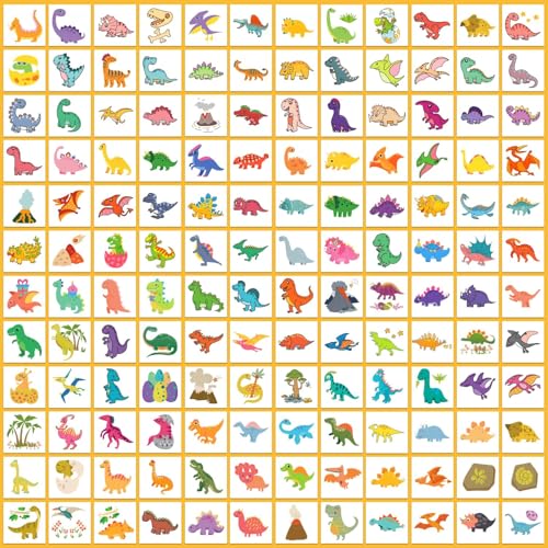 Partywind 408 PCS Dinosaur Kids Temporary Tattoos