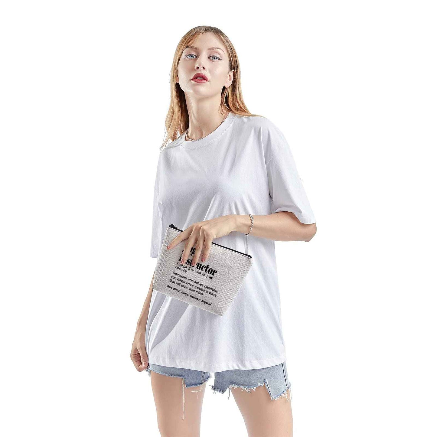 TSOTMO Yoga Instructor Zipper Pouch Makeup Bag - Yoga Teacher Appreciation Gift