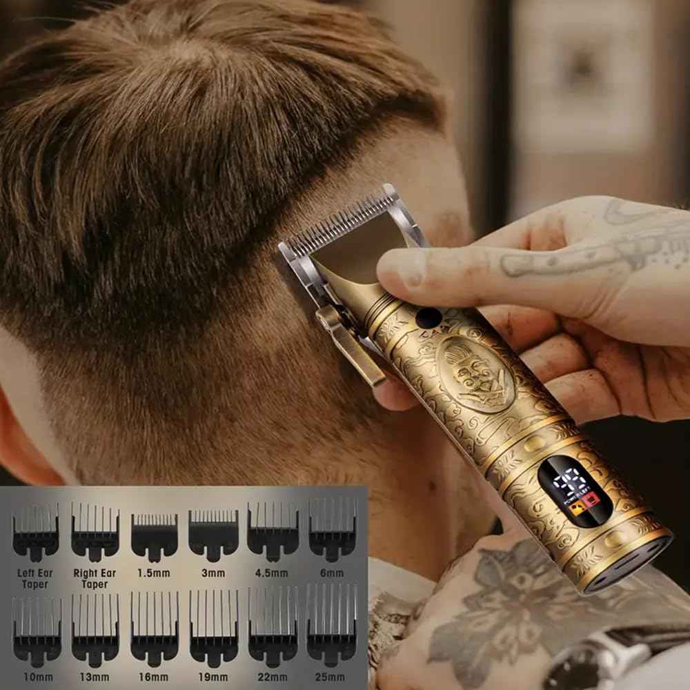 YHAYHO Hair Clipper for Men, Cordless Hair Clipper, Rechargeable Hair Cutting Machine with LED Display