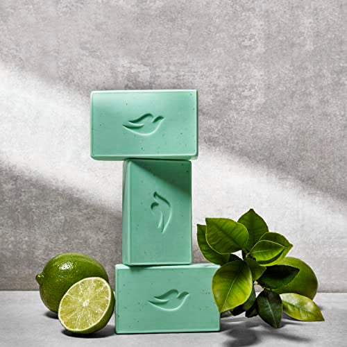 DOVE MEN + CARE Plant-Powered Natural Essential Oil Bar Soap Reinvigorating Lime + Avocado Oil to Clean and Hydrate Mens Skin 4-in-1 Bar Soap for Men's Body, Hair, Face and Shave. 5 oz, 4 Count