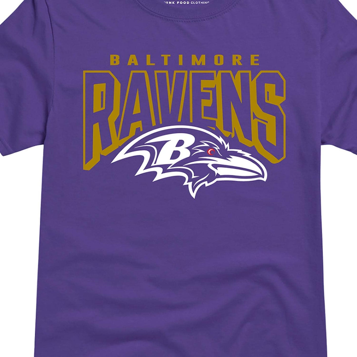 Junk Food Clothing x NFL - Baltimore Ravens - Bold Logo - Unisex Adult Short Sleeve Fan T-Shirt for Men and Women - Size Medium