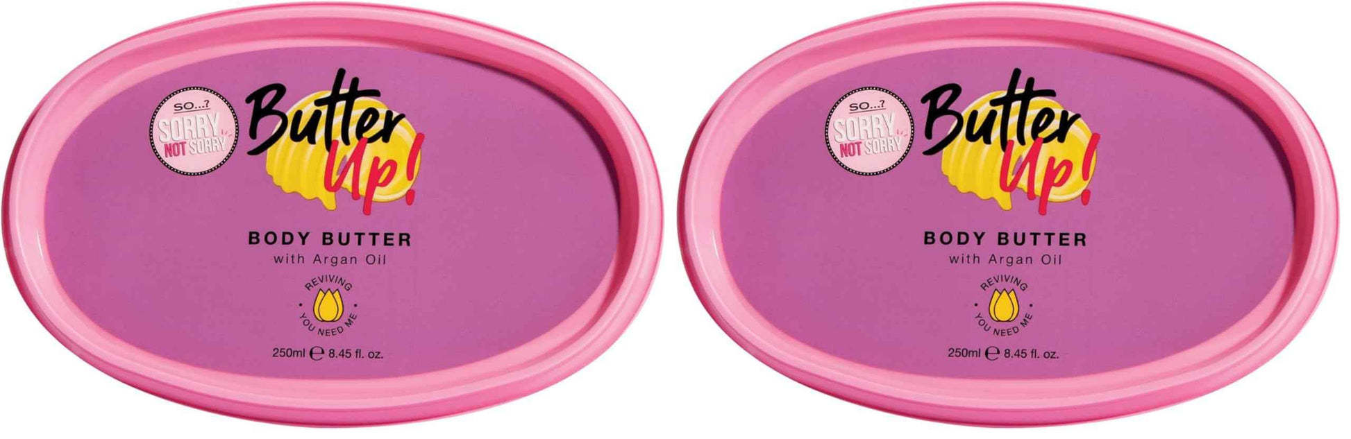 So...?…? Sorry Not Sorry Butter Up Body Butter - Infused with Argan Oil and Vanilla - Nourishing Body Lotion for Women - 8.45 oz (Pack of 2)