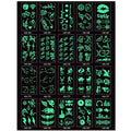 Glow In The Dark Temporary Tattoo Stickers - 20 Sheets
