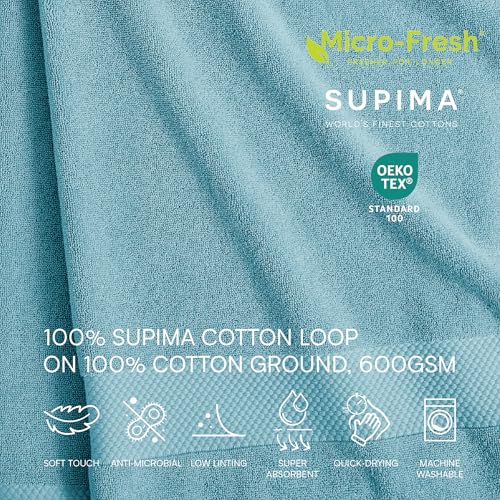 Lacoste Heritage Supima Cotton Wash Cloth 13x13 Celestial