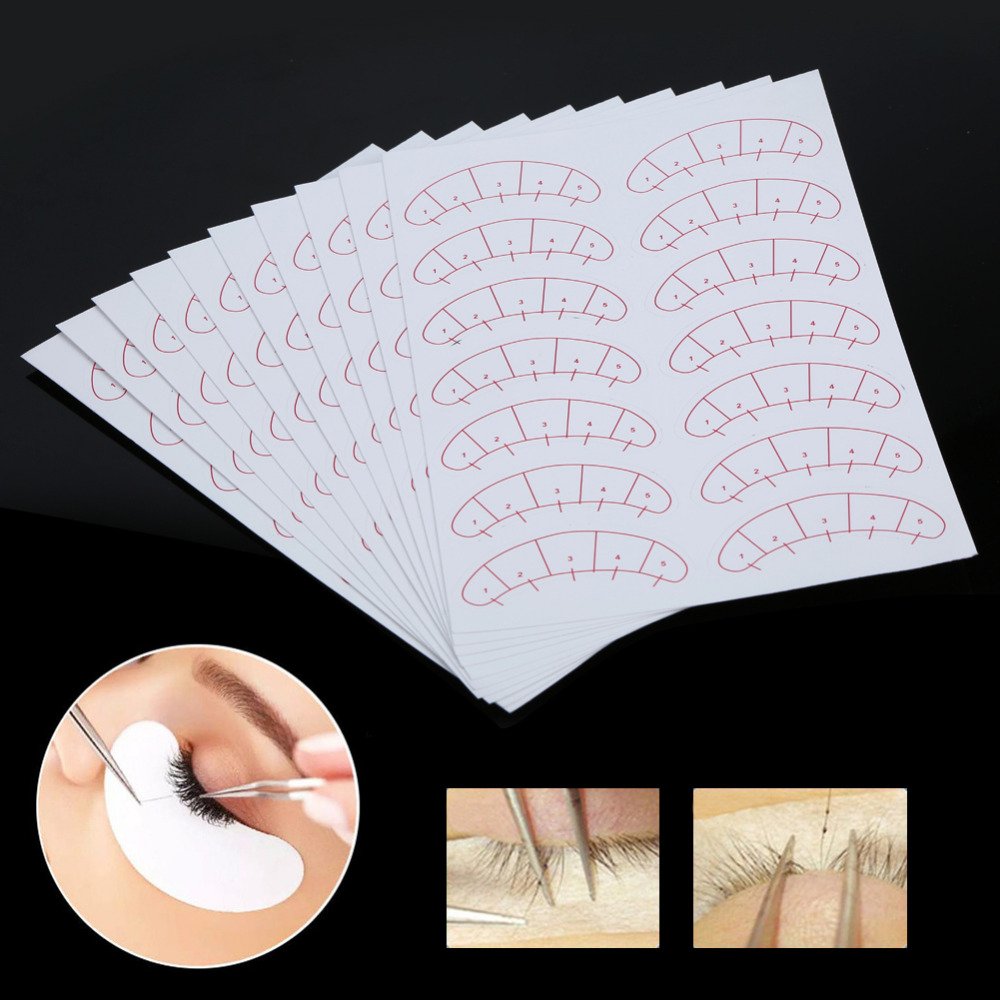 140 Pcs Paper Patches 3D Eyelash Under Eye Pads Patch Lash False Eyelash Extension Paper Patches Eye Tips Sticker Wraps Make Up Tools beauty eyelash sticker