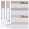 AMORIX 24 Pack Rhinestone Lip Gloss Tubes + 24 Pack Pearl Lip Gloss Tubes
