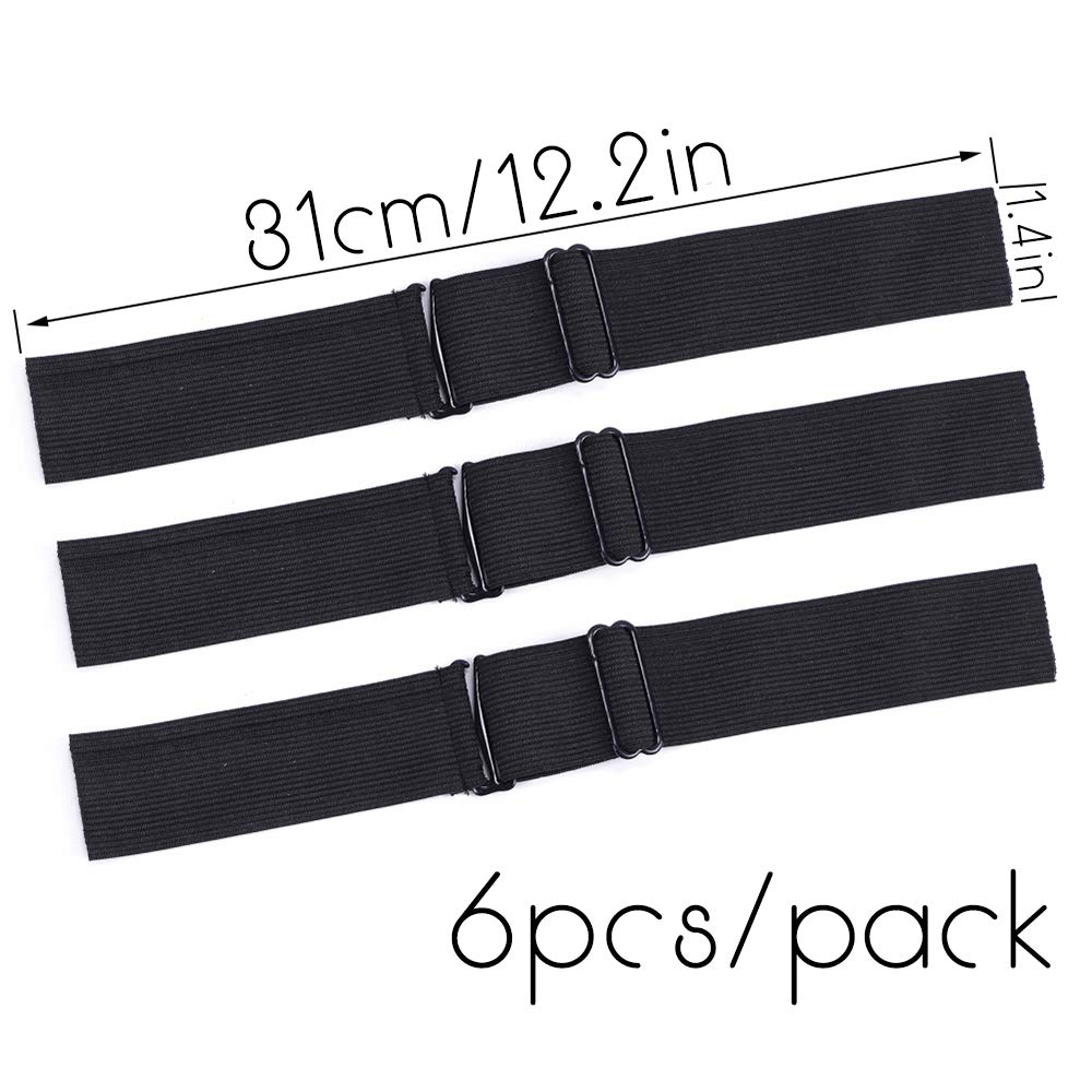 6 PCS Adjustable Elastic Band for Wig Making - Adjustable Wig Straps for Making Wigs - DIY Wig Making Accessories (1.4 x 12.2 Inches)