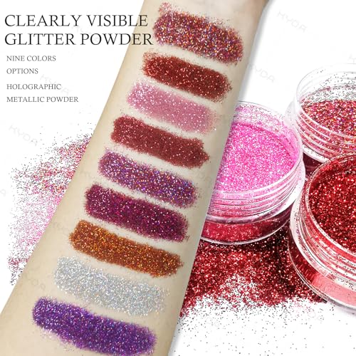 KYDA Glitter Lip Kit - 3 Diamond Metallic Colors with Primer