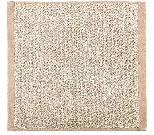 Everplush Diamond Jacquard Washcloth Set of 6, 13" x 13", Brown, Khaki