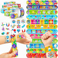 48PCS Science Party Favors - 24PCS Temporary Pre - Cut Tattoos & 24PCS Slap Bracelets - Fun STEM-Themed Birthday Supplies, Baby Shower Gifts, Classroom Rewards & Party Decor for Kids (Boys & Girls)
