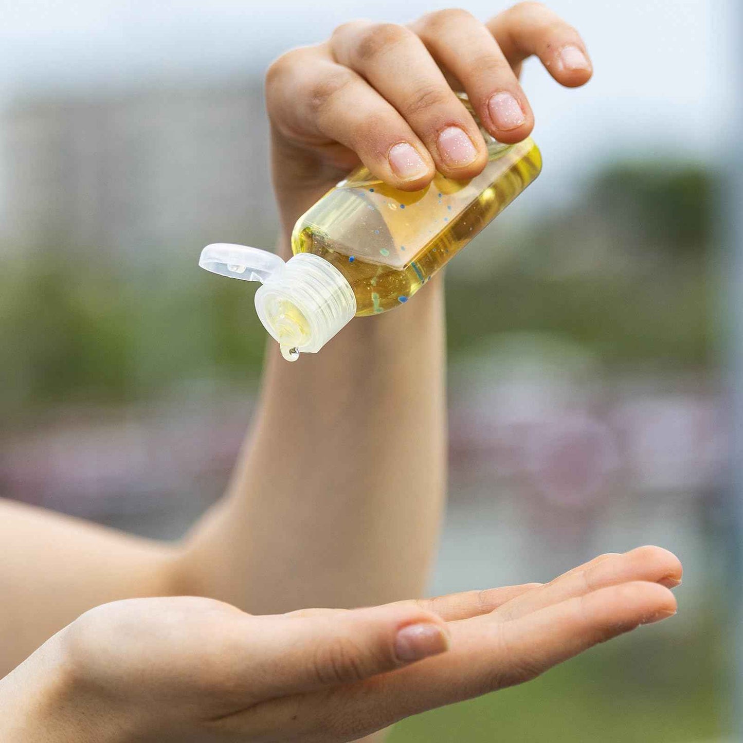 USSDVVCQ 30 Pcs Hand Sanitizer Keychain,1.7oz Refillable Travel Refillable Travel Bottles Containers,Portable Liquid Squeeze Containers for Toiletries(Bottle + Lid + Hook)