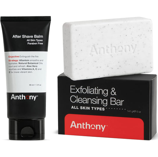 Anthony After Shave Balm for Men 3 Fl Oz Mens Soap Bar Exfoliating Soap 5 Oz