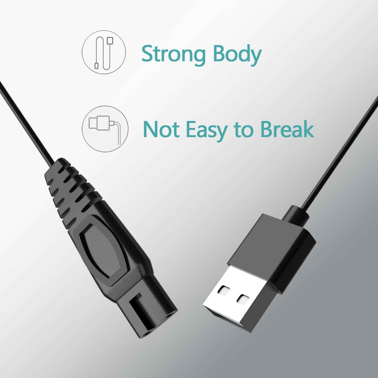 OGMWIN Replacement Power Cord for Brightup,Ufree Beard Trimmer Hair Clippers FK-8688T Electric Shaver Charger Charging Cable