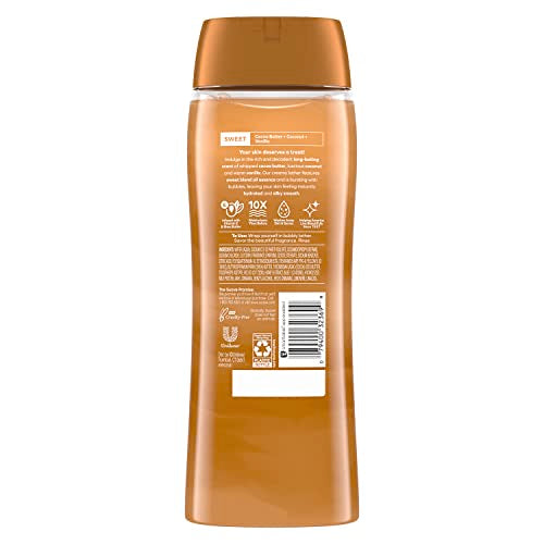 Suave Essentials Gentle Body Wash, Cocoa Butter & Shea With a Sweet Oil Blend Essence, Infused with Vitamin E & Honey Extract 18 oz