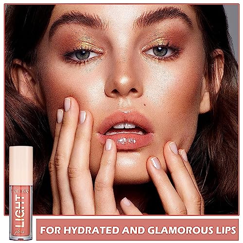 MAEPEOR Moisturizing Lipgloss Set 6PCS Smooth Hydrating Lip Gloss Neutral Nude Nourishing Glossy Lipgloss for Women and Girls (Moisturizing, 6PCS Set B)