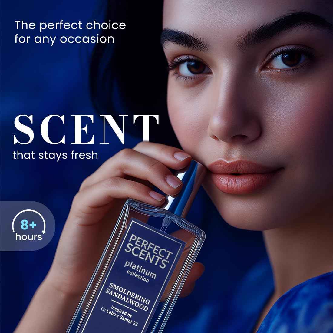 Perfect Scents Fragrances | Inspired by Le Labo’s Santal 33 | Platinum Collection | Smoldering Sandalwood | Unisex Eau de Parfum | Vegan, Paraben & Phthalate Free | Never Tested on Animals | 3.4 Fl Oz