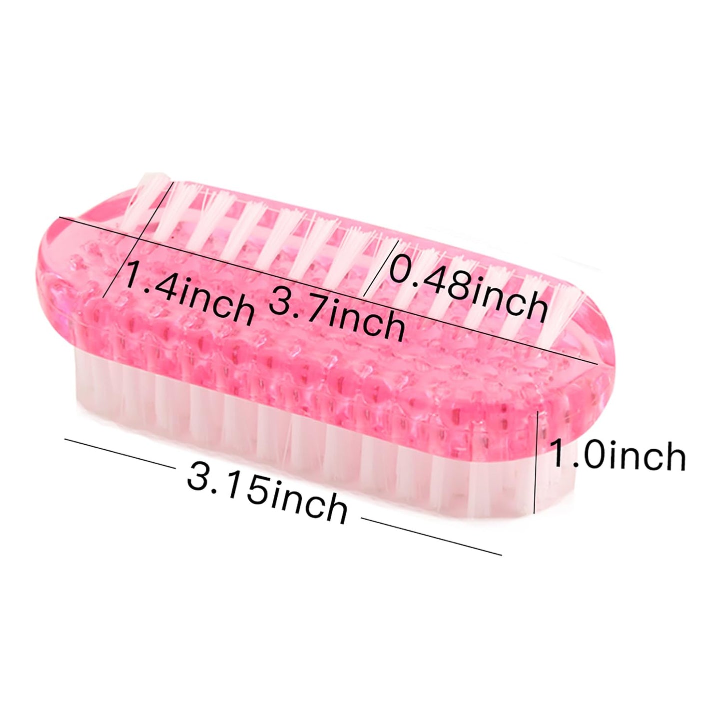 Nail Brush for Cleaning Fingernails Two Sided Hand Fingernail Scrub Brush Soft Stiff Bristles Nails Toes Scrubber for Men Women Kids,4 PCS