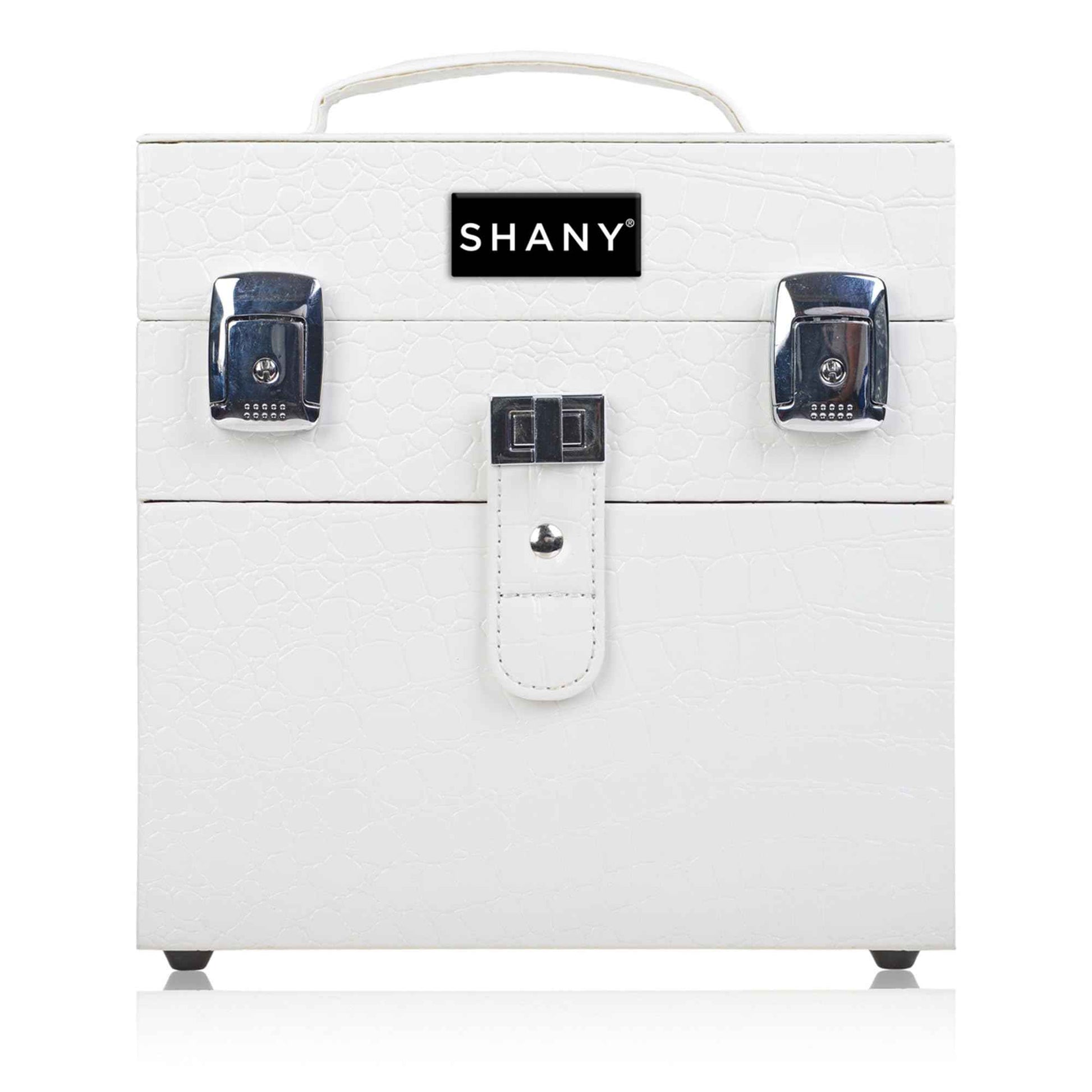 SHANY Color Matters - Makeup Travel Case Nail Accessories Organizer and Makeup Train Case - Makeup Storage Box - White Lily