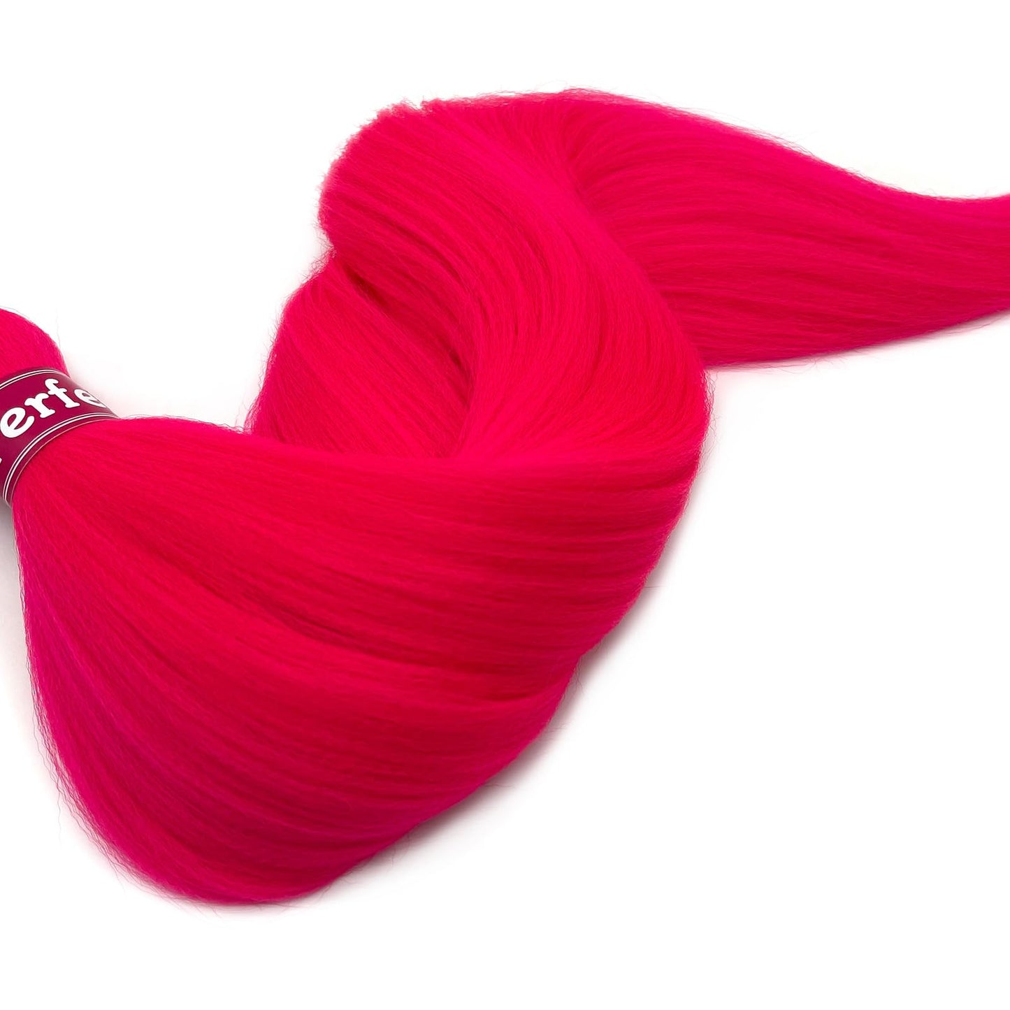 UPerfe Pink Braiding Hair Extensions for Braids Kanekalon Hot Pink Braiding Hair Pre Stretched Prestretched Braiding Hair Kids Knotless Jumbo Colored Braiding Hair 26 inch 6 Bundles