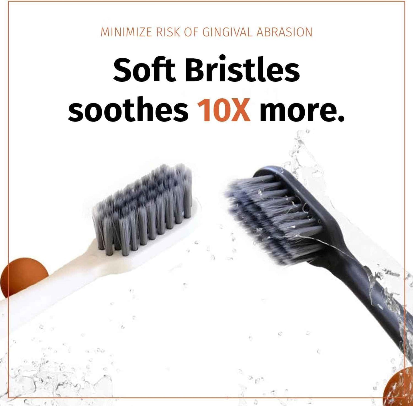 TOKII Tongue Scraper Cleaner Charcoal Bristles Toothbrush for Bad Breath with Waterproof Pouch for Travel, Hygienic Stand and Enviromentally Friendly